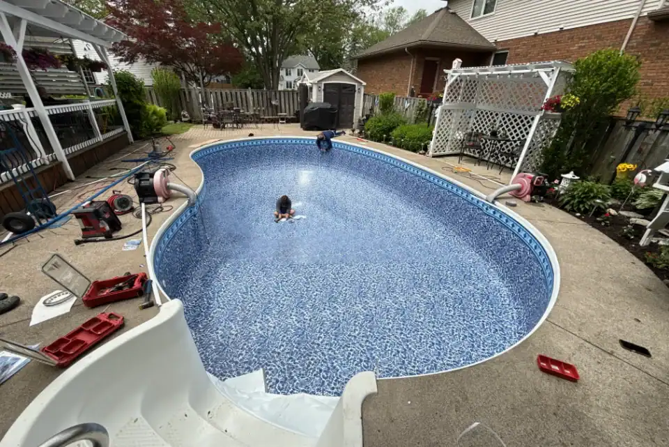 Fonthill Before Pool Liner Replacement